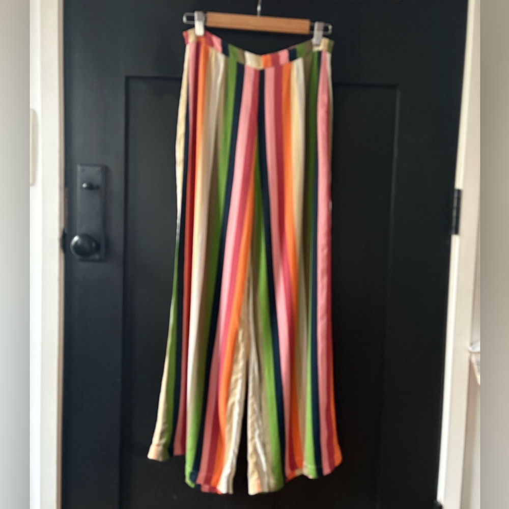 Reformation Multicolored Striped Wide Leg Pants